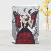 「バレンタイン仮装」グリーティングカード カード (黄色い花)