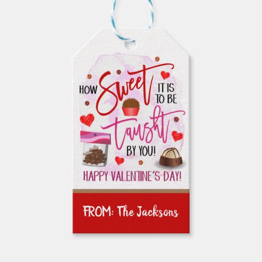 バレンタイン先生ギフトラベル ギフトタグ (正面)