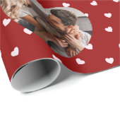 バレンタイン写真ハートコラージュ |パーソナライズされた | ラッピングペーパー (ロールコーナー)