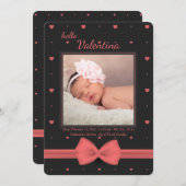 バレンタイン写真誕生のお知らせ シーズンカード (正面/裏面)