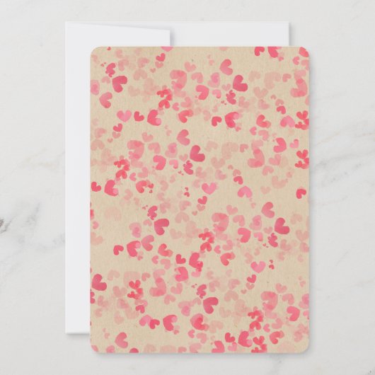 バレンタイン写真誕生のお知らせ 案内状 (裏面)