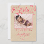 バレンタイン写真誕生のお知らせ 案内状 (正面)