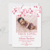 バレンタイン写真誕生のお知らせ 案内状 (正面)