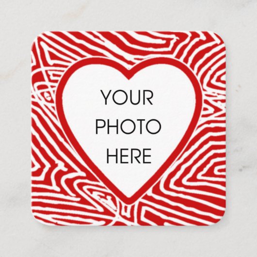 バレンタイン写真 ノートカード (正面)