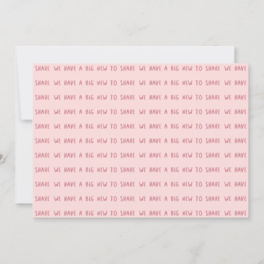 バレンタイン出生発表カードの封筒ハート 案内状 (裏面)