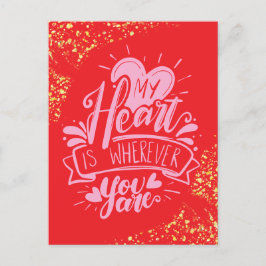 バレンタイン刑務所長距離ことわざピンク シーズンポストカード