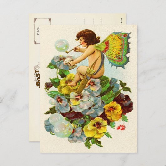 バレンタイン吹の妖精の泡 シーズンポストカード (正面/裏面)