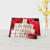 バレンタイン喜びの反射で愛 カード (黄色い花)