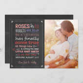 バレンタイン妊娠の告知カードの支払い シーズンカード (正面/裏面)