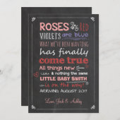 バレンタイン妊娠の告知カードの支払い 案内状 (正面/裏面)