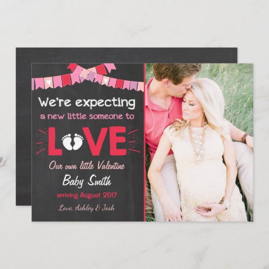 バレンタイン妊娠の発表で愛を明らかにする シーズンカード (正面/裏面)