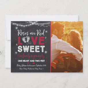 バレンタイン妊娠の発表ベビーの発表 シーズンカード