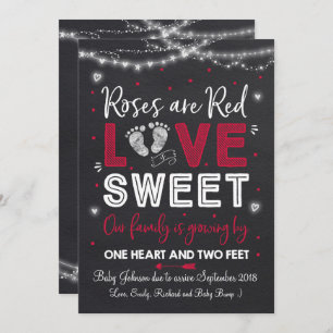 バレンタイン妊娠告知ベビー公開 招待状