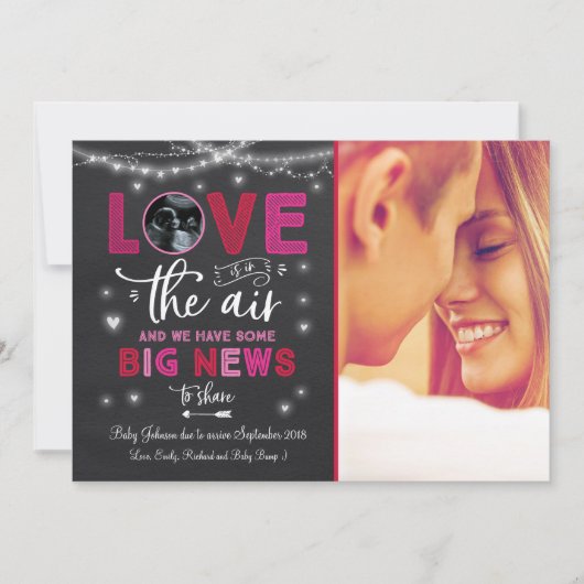 バレンタイン妊娠告知超音波カード シーズンカード (正面)