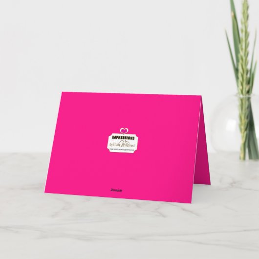 バレンタイン姉妹の義理のギフトinピンクゼブラ印刷 シーズンカード (裏面)