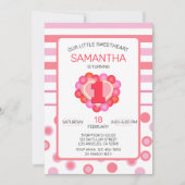 バレンタイン子供の誕生日付き/写真テンプレート 招待状 (正面)