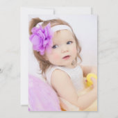 バレンタイン子供の誕生日付き/写真テンプレート 招待状 (裏面)