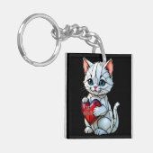 バレンタイン子猫 キーホルダー (正面左)
