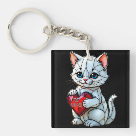 バレンタイン子猫 キーホルダー