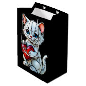 バレンタイン子猫 ミディアムペーパーバッグ (裏面アングル)