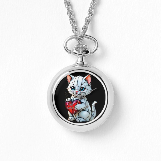 バレンタイン子猫 腕時計 (正面)