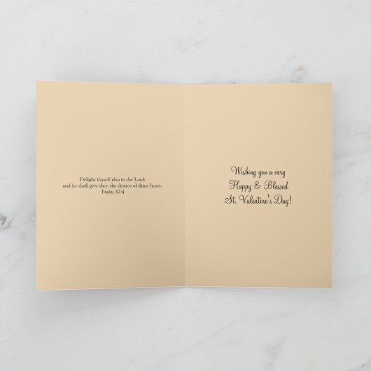 バレンタイン宗教ヴィンテージ聖テルセカトリック シーズンカード (内部)