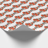 バレンタイン小さな女の子とハート包装紙 ラッピングペーパー (角)
