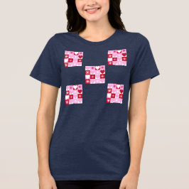バレンタイン市松模様 トライブレンドTシャツ