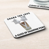 バレンタイン平和のグラス。 コースター (左側)