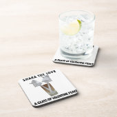 バレンタイン平和のグラス。 コースター (右側)