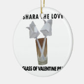 バレンタイン平和のグラス。 セラミックオーナメント (左)