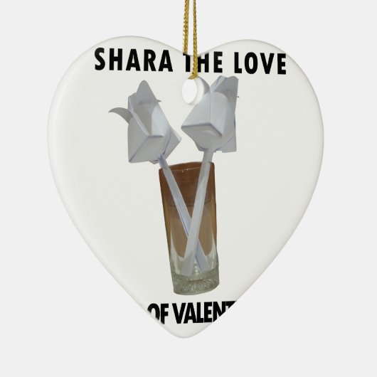 バレンタイン平和のグラス。 セラミックオーナメント (右)