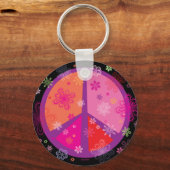 バレンタイン平和サイン キーホルダー (正面)