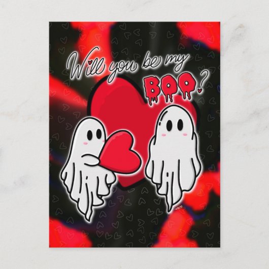 バレンタイン幽霊はがき ポストカード (正面)