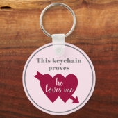 バレンタイン彼女は私をロマンチックに愛している キーホルダー (正面)
