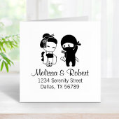 バレンタイン忍者と芸者の住所 ラバースタンプ