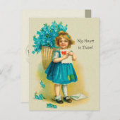 バレンタイン忘れ甘小さな女の子-me-nots CC1255 シーズンポストカード (正面/裏面)