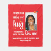 バレンタイン恋しく思時に私はこの写真を抱擁 フリースブランケット (正面)