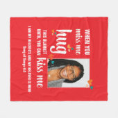 バレンタイン恋しく思時に私はこの写真を抱擁 フリースブランケット (正面(横))