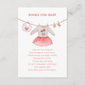 バレンタイン恋人の女の子の赤ちゃんシャワー本のリクエスト エンクロージャーカード (正面)