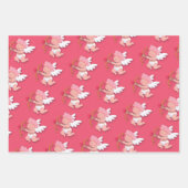 バレンタイン恋人の携帯ベビーシャワー ラッピングペーパーシート (正面3)