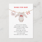バレンタイン恋人の男の子の赤ちゃんシャワー本のリクエスト エンクロージャーカード (正面)