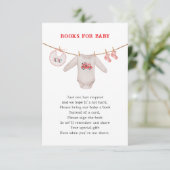 バレンタイン恋人の男の子の赤ちゃんシャワー本のリクエスト エンクロージャーカード (スタンド正面)