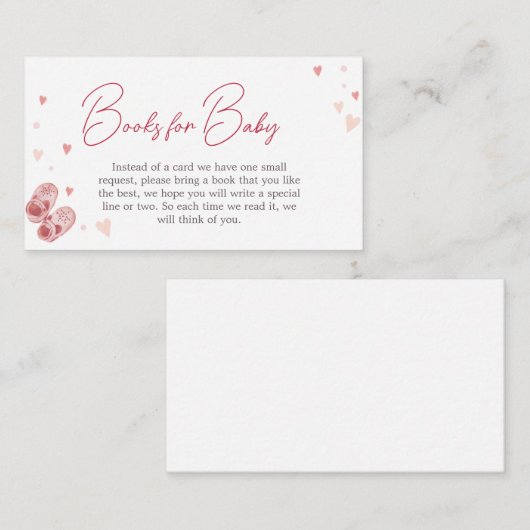 バレンタイン恋人の赤ちゃんシャワー本ベビー エンクロージャーカード (正面/裏面)