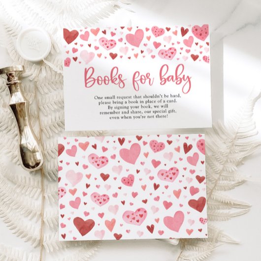 バレンタイン恋人の赤ちゃんシャワー本ベビー エンクロージャーカード