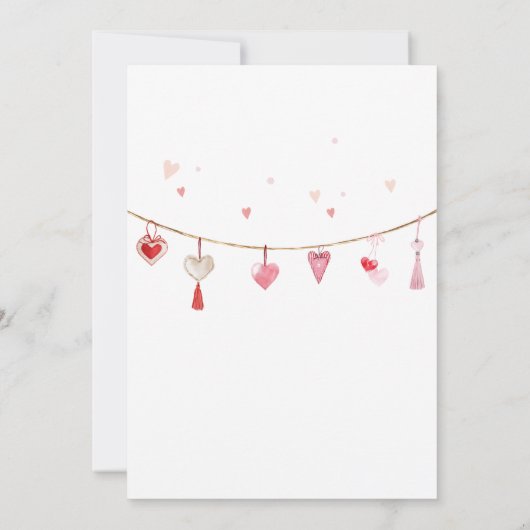 バレンタイン恋人の赤ちゃんシャワー 招待状 (裏面)