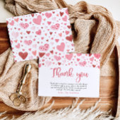 バレンタイン恋人ベビーシャワーサンキューカード エンクロージャーカード