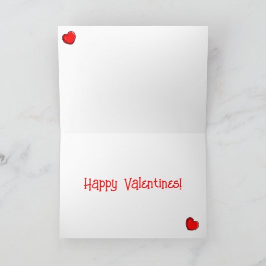 バレンタイン恐竜 カード (内部)