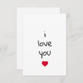 バレンタイン愛するハートカード サンキューカード (正面/裏面)