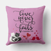 バレンタイン愛は決して失敗しない装飾用クッション クッション (裏面)